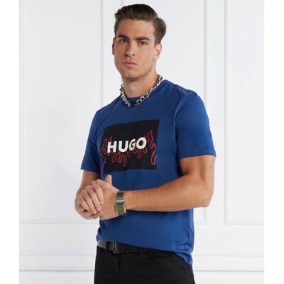 HUGO T-shirt Dulive_U241 Regular Fit granatowy L HUGO T-shirt Dulive_U241 Regular Fit granatowy L