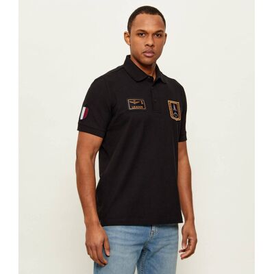 Aeronautica Militare Polo Regular Fit czarny S Aeronautica Militare Polo Regular Fit czarny S