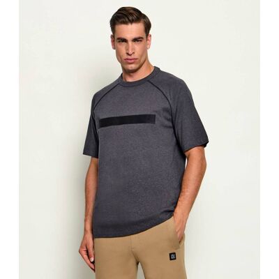 HUGO T-shirt Dalik Relaxed fit grafitowy XXL HUGO T-shirt Dalik Relaxed fit grafitowy XXL