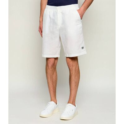 Lniane szorty Lacoste x Roland Garros Regular Fit biały S Lniane szorty Lacoste x Roland Garros Regular Fit biały S