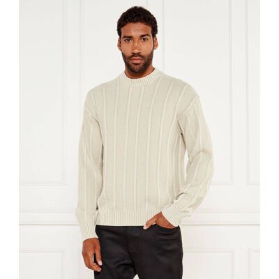 Boss ORANGE Sweter Kaktus Relaxed fit beżowy L Boss ORANGE Sweter Kaktus Relaxed fit beżowy L