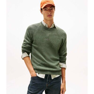 Tommy Jeans Sweter RAGLAN Slim Fit zielony XL Tommy Jeans Sweter RAGLAN Slim Fit zielony XL