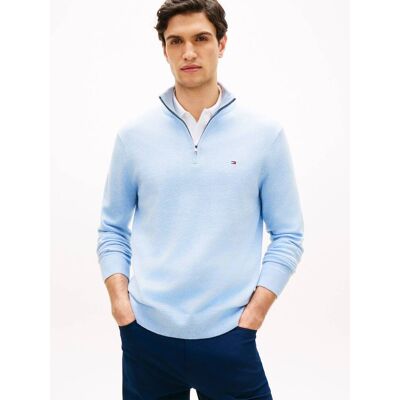 Tommy Hilfiger Sweter Regular Fit błękitny S Tommy Hilfiger Sweter Regular Fit błękitny S