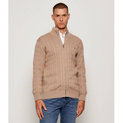 Tommy Hilfiger Sweter Regular Fit beżowy M Tommy Hilfiger Sweter Regular Fit beżowy M