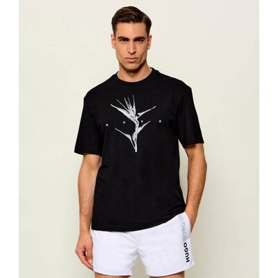 HUGO T-shirt Darise Relaxed fit czarny XS HUGO T-shirt Darise Relaxed fit czarny XS