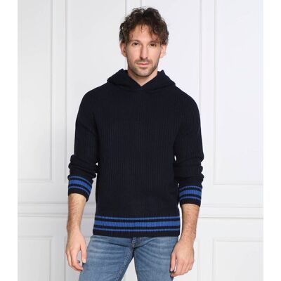 Boss BLACK Wełniany sweter Lampione Regular Fit granatowy M Boss BLACK Wełniany sweter Lampione Regular Fit granatowy M