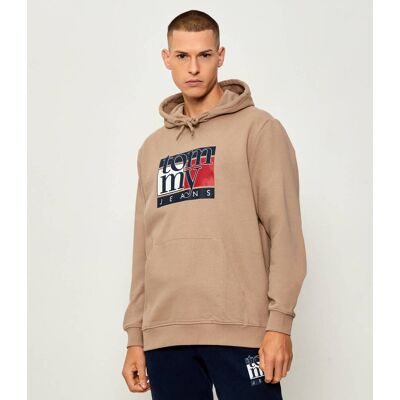 Tommy Jeans Bluza Regular Fit beżowy L Tommy Jeans Bluza Regular Fit beżowy L