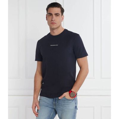 Calvin Klein Jeans T-shirt Regular Fit granatowy S Calvin Klein Jeans T-shirt Regular Fit granatowy S