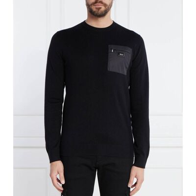 Karl Lagerfeld Sweter Regular Fit z dodatkiem wełny czarny M Karl Lagerfeld Sweter Regular Fit z dodatkiem wełny czarny M