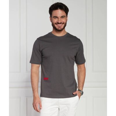 Boss ORANGE T-shirt TEESEVENFLASH Relaxed fit grafitowy M Boss ORANGE T-shirt TEESEVENFLASH Relaxed fit grafitowy M