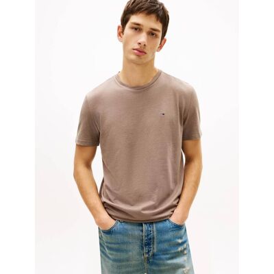 Tommy Jeans T-shirt Jaspe Extra slim fit brązowy XXL Tommy Jeans T-shirt Jaspe Extra slim fit brązowy XXL