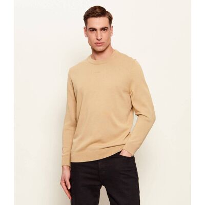 HUGO Sweter San Cassius-C2 Slim Fit beżowy L HUGO Sweter San Cassius-C2 Slim Fit beżowy L
