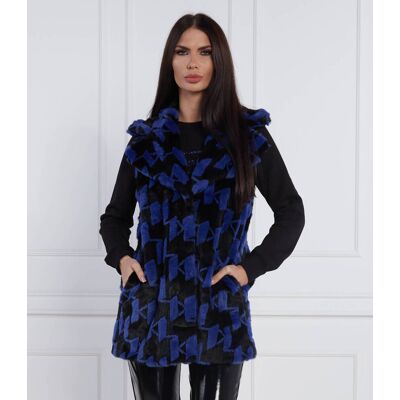 Karl Lagerfeld Kamizelka Faux Fur Monogram Gilet Regular Fit chabrowy XS Karl Lagerfeld Kamizelka Faux Fur Monogram Gilet Regular Fit chabrowy XS