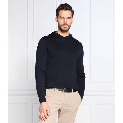 Giorgio Armani Emporio Armani Wełniany sweter Regular Fit granatowy XXL Giorgio Armani Emporio Armani Wełniany sweter Regular Fit granatowy XXL