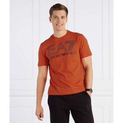 EA7 T-shirt Regular Fit pomarańczowy M EA7 T-shirt Regular Fit pomarańczowy M