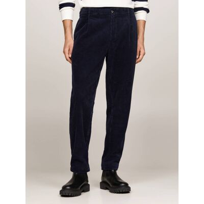 Tommy Hilfiger Spodnie Relaxed fit sztruks granatowy 36/34 Tommy Hilfiger Spodnie Relaxed fit sztruks granatowy 36/34