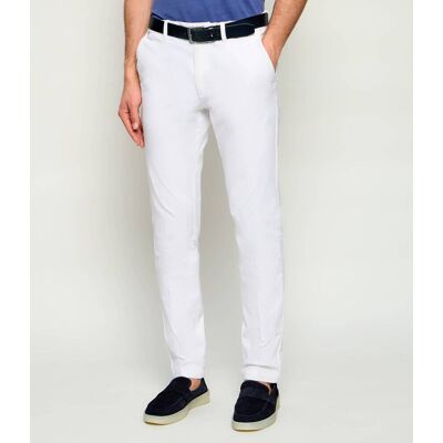 Boss BLACK Spodnie chino H-Kaiton1 Slim Fit biały 32/34 Boss BLACK Spodnie chino H-Kaiton1 Slim Fit biały 32/34