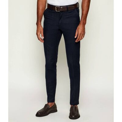 Boss BLACK Spodnie chino H-Kaiton1 Slim Fit granatowy 32/34 Boss BLACK Spodnie chino H-Kaiton1 Slim Fit granatowy 32/34