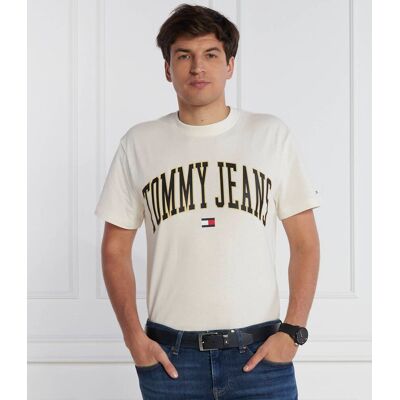 Tommy Jeans T-shirt Regular Fit kremowy S Tommy Jeans T-shirt Regular Fit kremowy S