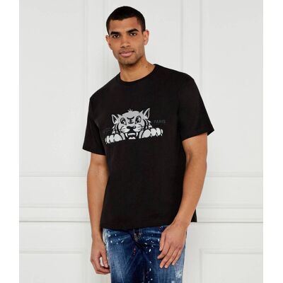 Kenzo T-shirt HAPPY TIGER Oversize fit czarny M Kenzo T-shirt HAPPY TIGER Oversize fit czarny M