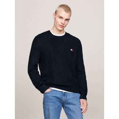 Tommy Jeans Sweter Slim Fit czarny XL Tommy Jeans Sweter Slim Fit czarny XL