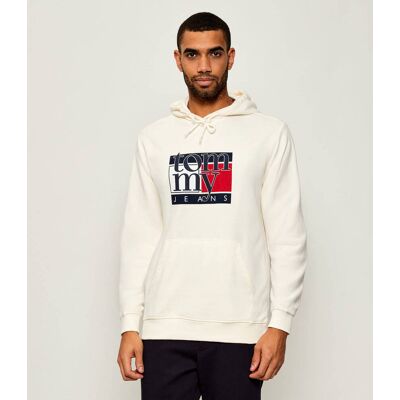 Tommy Jeans Bluza Regular Fit kremowy XXL Tommy Jeans Bluza Regular Fit kremowy XXL