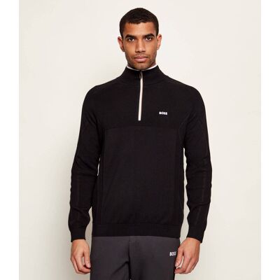 Boss GREEN Sweter KN_GOC Hydro QZ Regular Fit czarny XXL Boss GREEN Sweter KN_GOC Hydro QZ Regular Fit czarny XXL