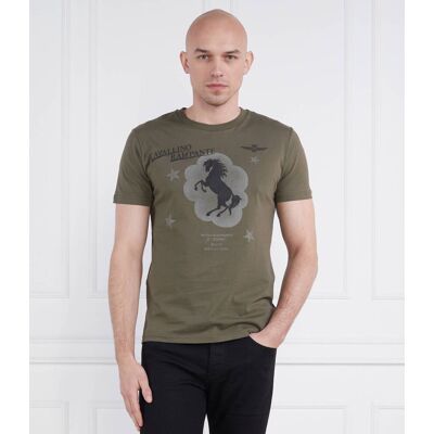 Aeronautica Militare T-shirt Regular Fit zielony L Aeronautica Militare T-shirt Regular Fit zielony L