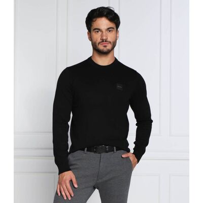 Boss ORANGE Sweter Kanovano Regular Fit z dodatkiem kaszmiru czarny S Boss ORANGE Sweter Kanovano Regular Fit z dodatkiem kaszmiru czarny S