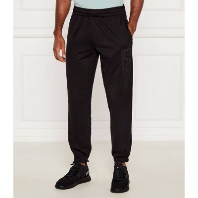 EA7 Spodnie dresowe Modern fit czarny XXXL EA7 Spodnie dresowe Modern fit czarny XXXL