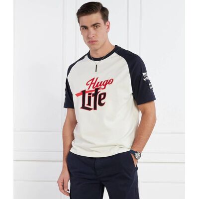 HUGO T-shirt Dilife Loose fit beżowy XL HUGO T-shirt Dilife Loose fit beżowy XL