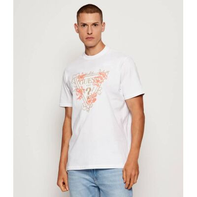 Guess T-shirt FLOWER Regular Fit biały L Guess T-shirt FLOWER Regular Fit biały L