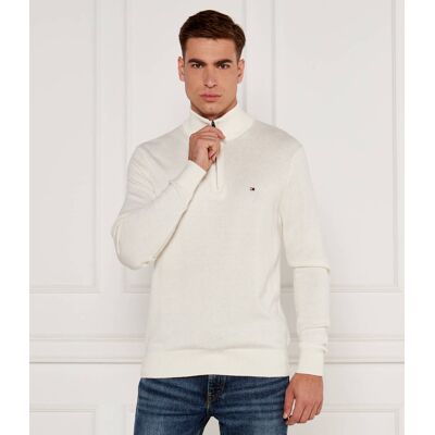 Tommy Hilfiger Sweter Regular Fit z dodatkiem kaszmiru ecru XXL Tommy Hilfiger Sweter Regular Fit z dodatkiem kaszmiru ecru XXL