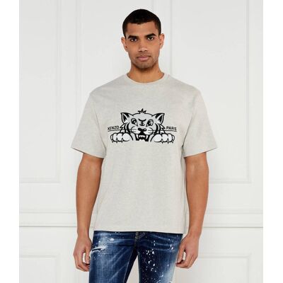 Kenzo T-shirt HAPPY TIGER Oversize fit szary M Kenzo T-shirt HAPPY TIGER Oversize fit szary M