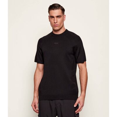 Boss GREEN Sweter KN_Tour Seamless T Regular Fit z dodatkiem wełny czarny M Boss GREEN Sweter KN_Tour Seamless T Regular Fit z dodatkiem wełny czarny M