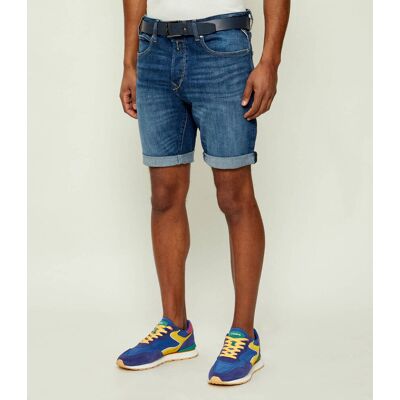Replay Jeansowe szorty RBJ.981 Tapered fit niebieski 38 Replay Jeansowe szorty RBJ.981 Tapered fit niebieski 38