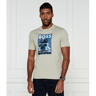 Boss ORANGE T-shirt Te_mextour Regular Fit beżowy M Boss ORANGE T-shirt Te_mextour Regular Fit beżowy M