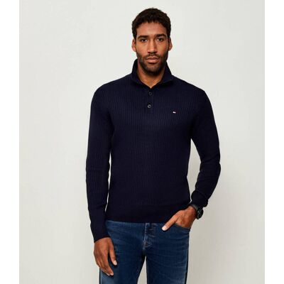 Tommy Hilfiger Sweter PIMA z dodatkiem kaszmiru granatowy XXL Tommy Hilfiger Sweter PIMA z dodatkiem kaszmiru granatowy XXL