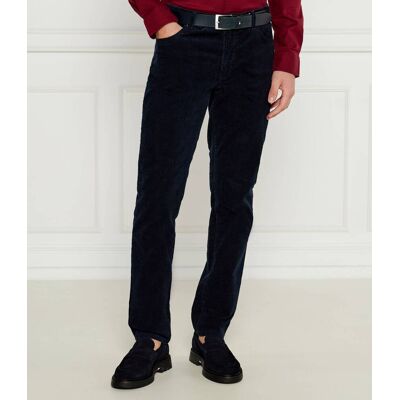 Tommy Hilfiger Spodnie Denton Straight fit sztruks granatowy 33/32 Tommy Hilfiger Spodnie Denton Straight fit sztruks granatowy 33/32