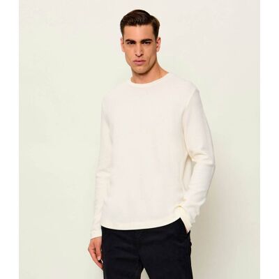 Joop! Jeans Sweter Phineus Regular Fit ecru XL Joop! Jeans Sweter Phineus Regular Fit ecru XL