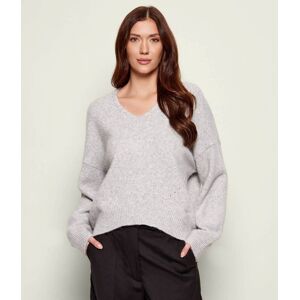 Boss ORANGE Wełniany sweter C_Fondyssa Relaxed fit szary XS