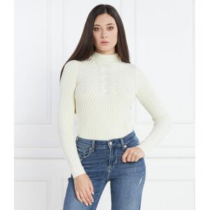 Liu Jo Sweter Slim Fit z dodatkiem wełny kremowy S