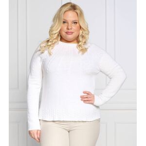 Persona by Marina Rinaldi Sweter AIRONE plus size Regular Fit z dodatkiem wełny i kaszmiru biały 38/40