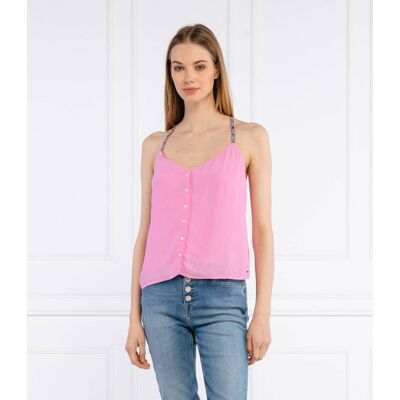 Tommy Jeans Top TJW CAMI Regular Fit różowy XS Tommy Jeans Top TJW CAMI Regular Fit różowy XS