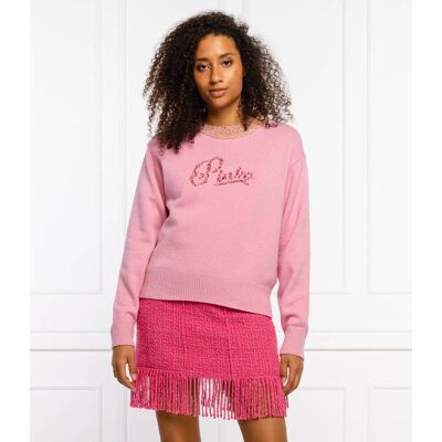 Pinko Sweter MOSCATO 1 Regular Fit z dodatkiem wełny różowy M Pinko Sweter MOSCATO 1 Regular Fit z dodatkiem wełny różowy M