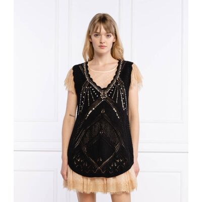 TWINSET Top Loose fit czarny XS TWINSET Top Loose fit czarny XS
