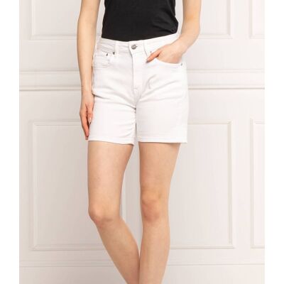 Pepe Jeans London Szorty MARY Straight fit biały 24 Pepe Jeans London Szorty MARY Straight fit biały 24