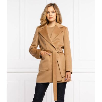 MAX&Co.; Wełniany płaszcz SHORTRUN camel 40 MAX&Co.; Wełniany płaszcz SHORTRUN camel 40