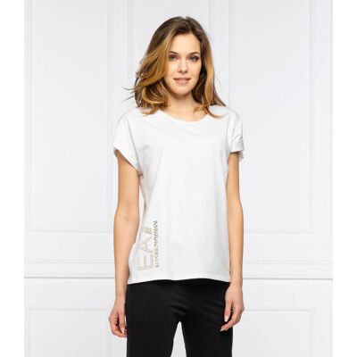 EA7 T-shirt Regular Fit biały S EA7 T-shirt Regular Fit biały S