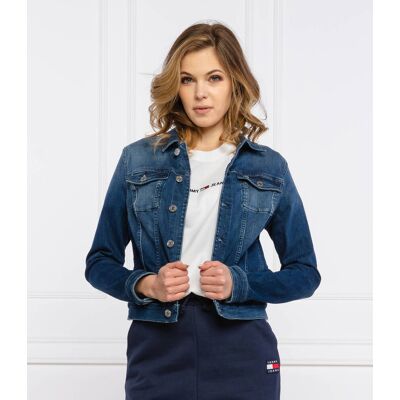 Tommy Jeans Jeansowa kurtka VIVIANNE Slim Fit niebieski XXS Tommy Jeans Jeansowa kurtka VIVIANNE Slim Fit niebieski XXS